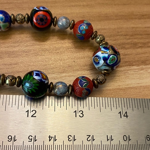 Amazing vintage long Millifiore Bead Necklace - Picture 14 of 15
